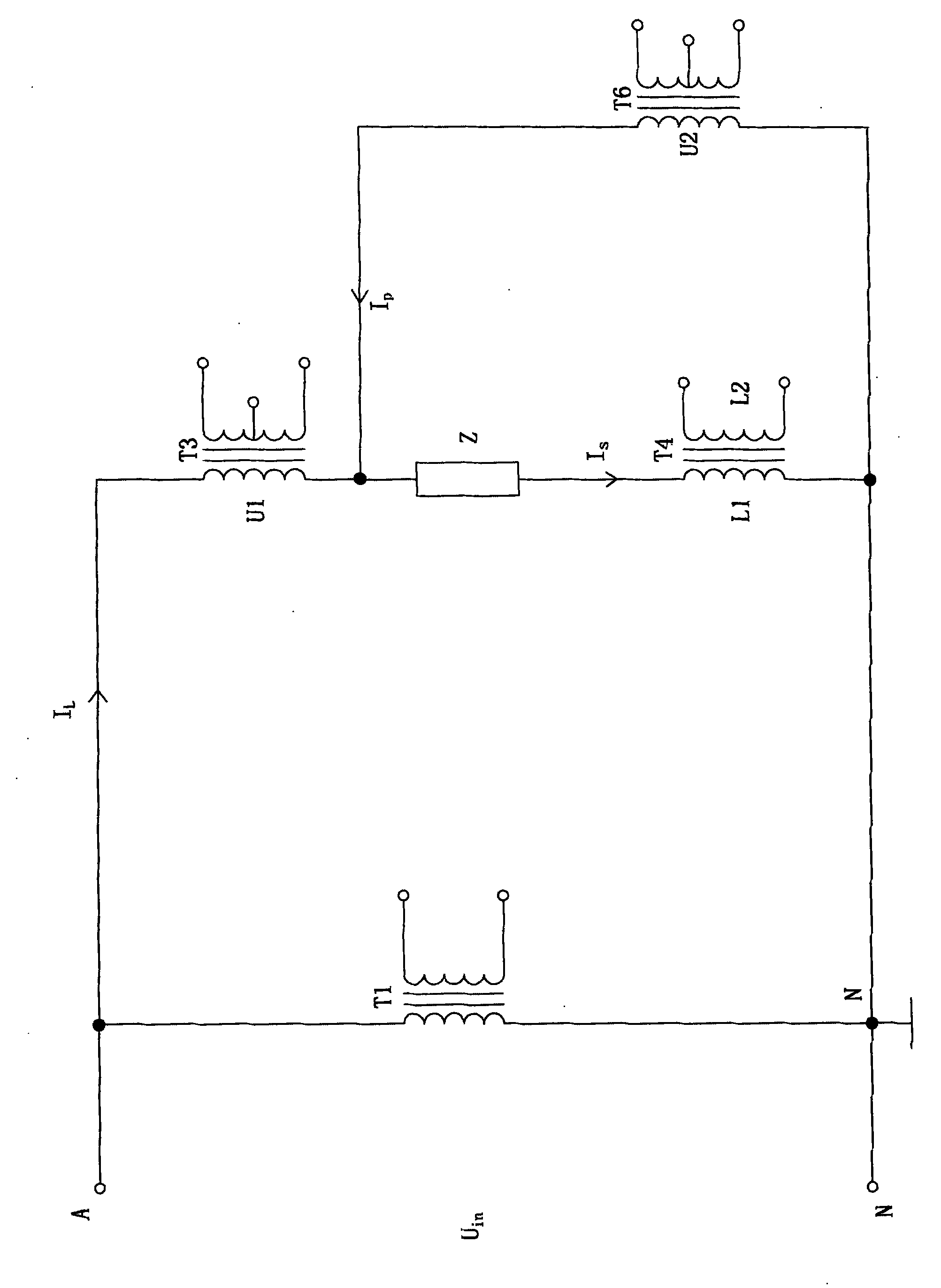 User power supply voltage and load current control device working according to electric network requirements and user need