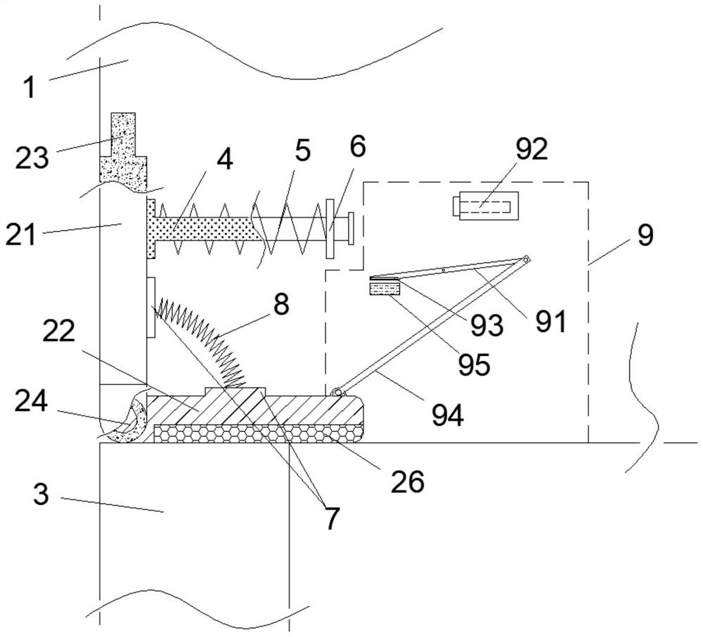 Protective device of windproof impact door