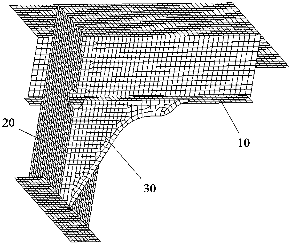 Connecting structure for end parts of longitudinal aggregates of bulk carrier