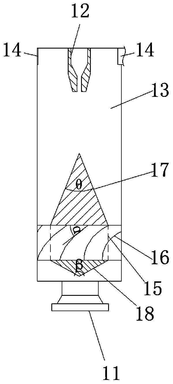 Main and auxiliary cavity coupling type self-adaptive cyclone centrifugal degassing method and device