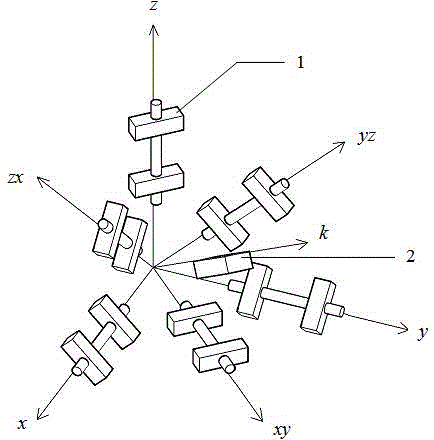 Three-dimensional space stress-strain measurement method based on fiber bragg grating sensor