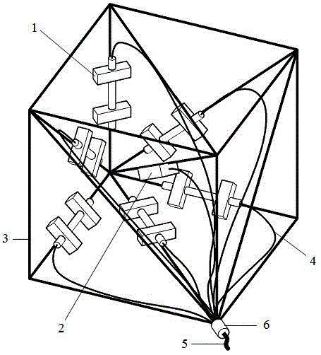 Three-dimensional space stress-strain measurement method based on fiber bragg grating sensor