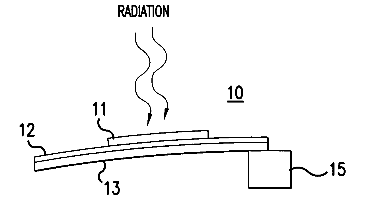 Passive broadband infrared optical limiter device based on a micro-optomechanical cantilever array