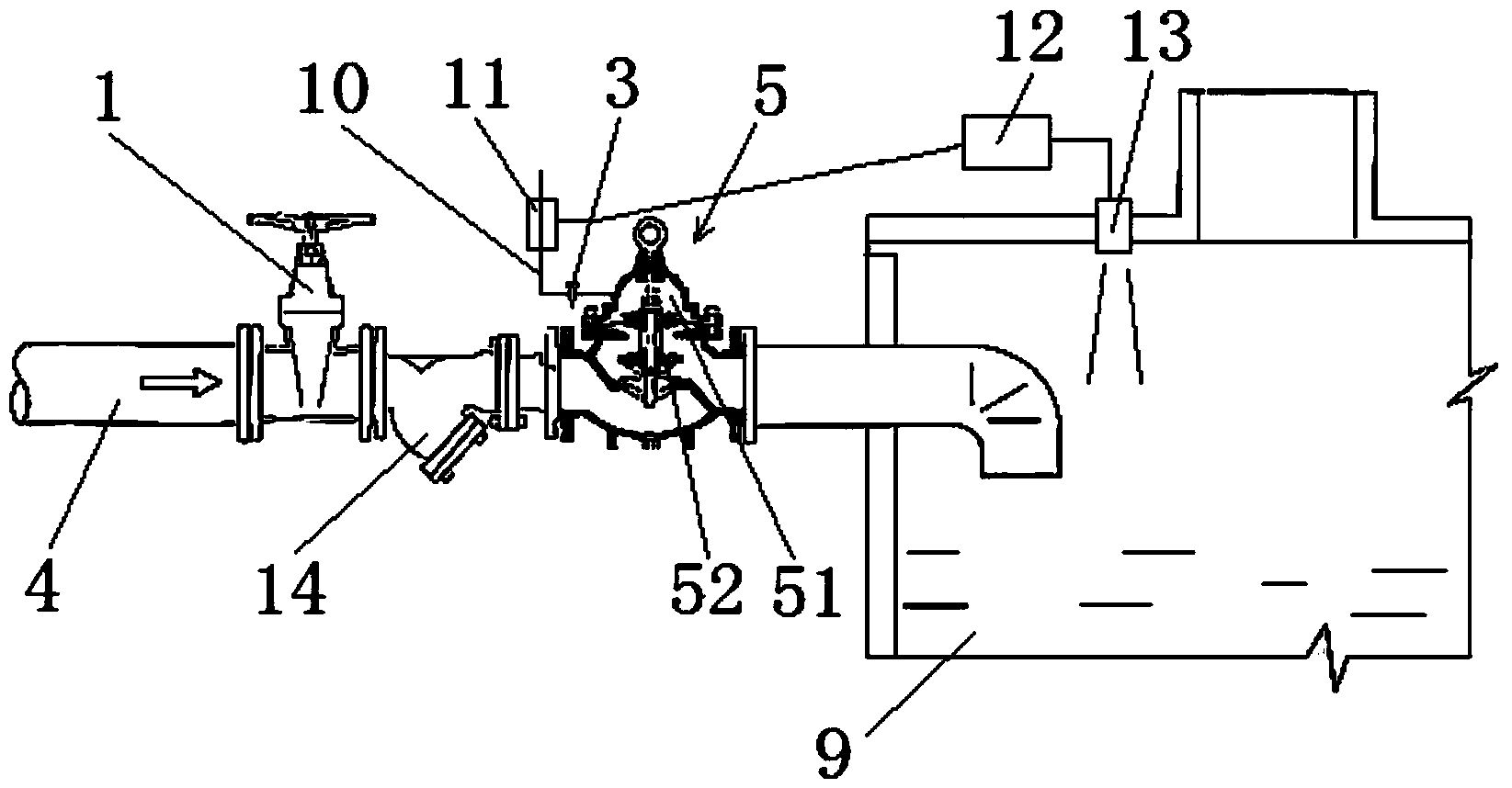 Liquid level regulating device and liquid level regulating method