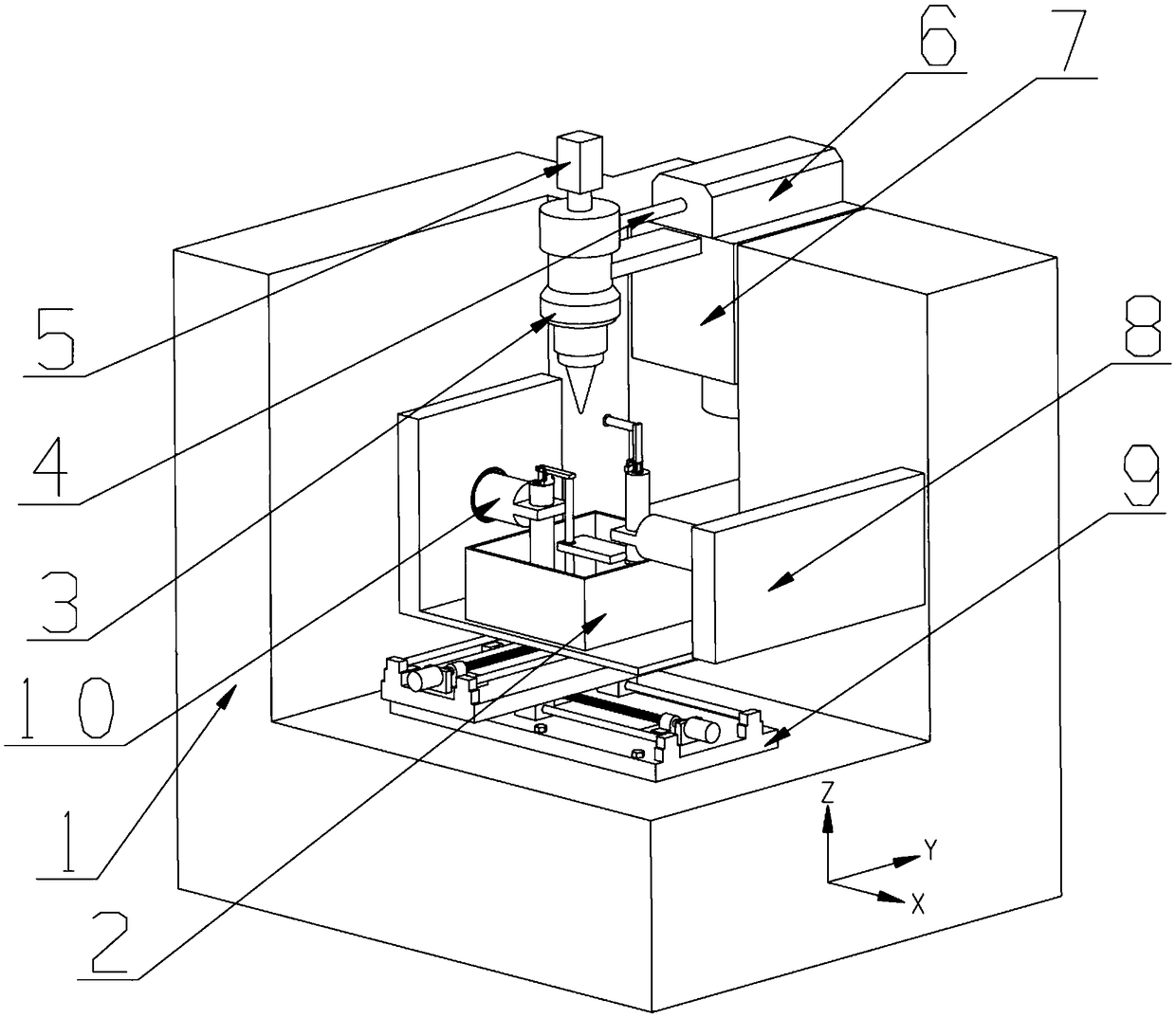 A laser drilling device and method for improving hole taper and inner wall quality