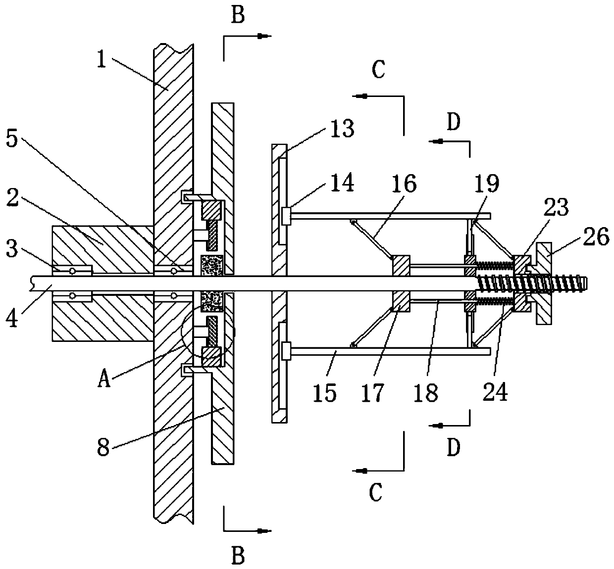 Automatic centering yarn drum positioning device for twisting machine