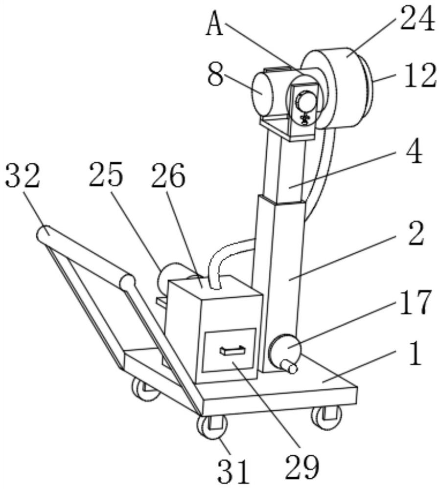 Environment-friendly wall surface grinding device for building construction and building construction method