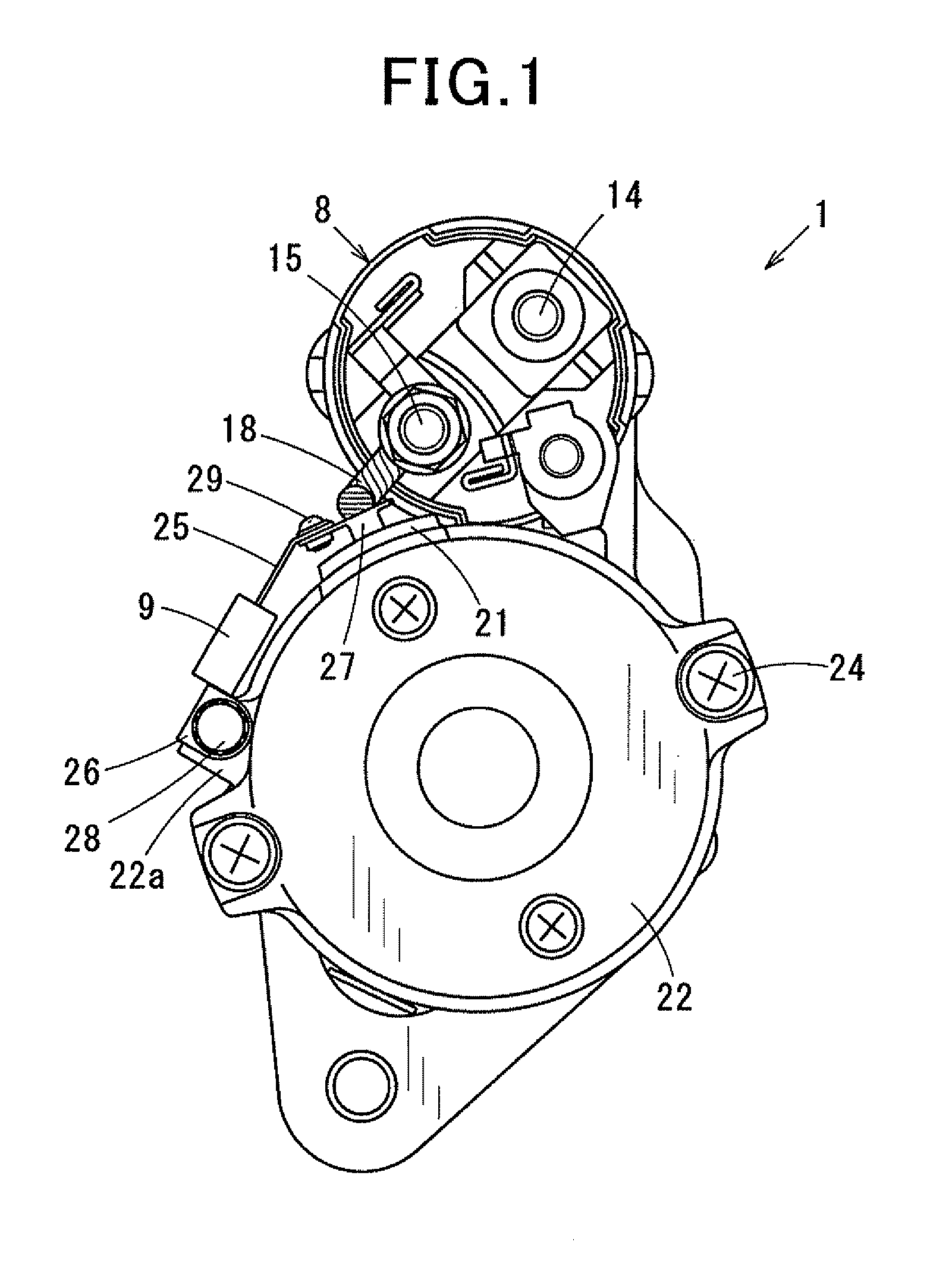 Starter including noise reduction filter