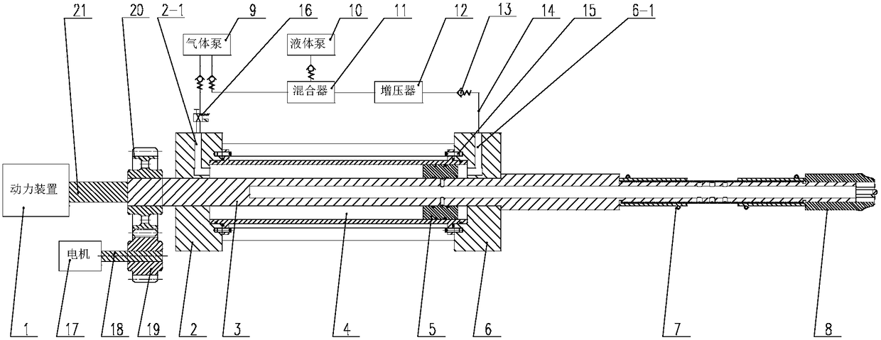 An integrated drilling and drilling machine and method based on high-pressure foam medium