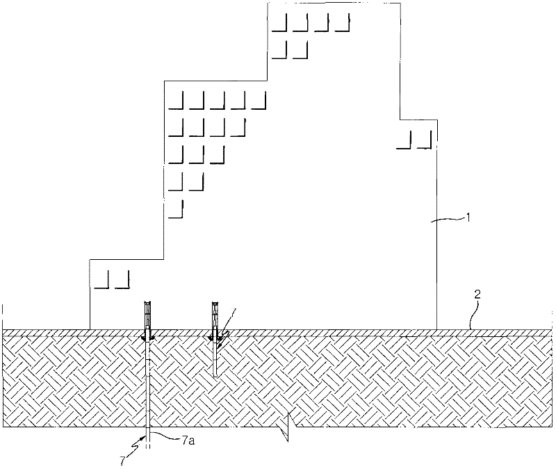 Construction method of cellar for building completed