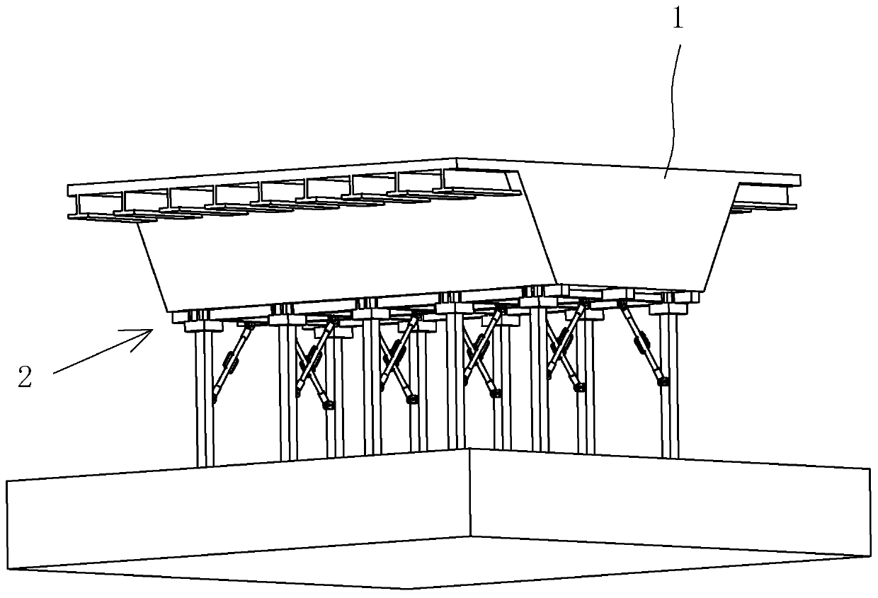 Underframe of steel bridge frame