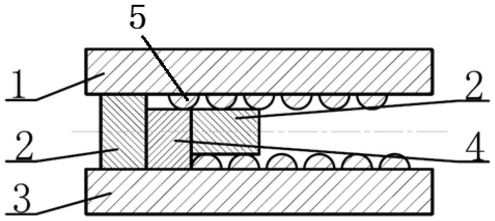 Die for achieving multidirectional forging of titanium alloy and machining method of die