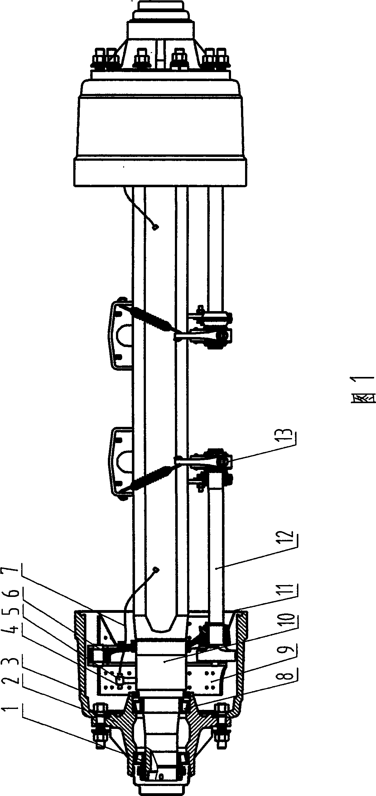 Fault prewarning trailer axle