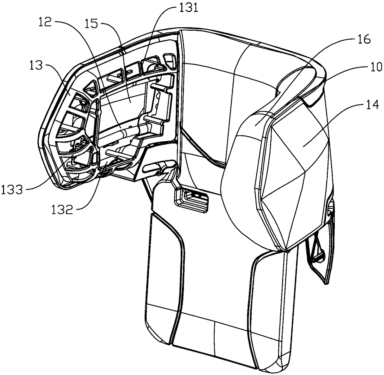 Head-neck flank damping structure, safety headrest and child safety seat