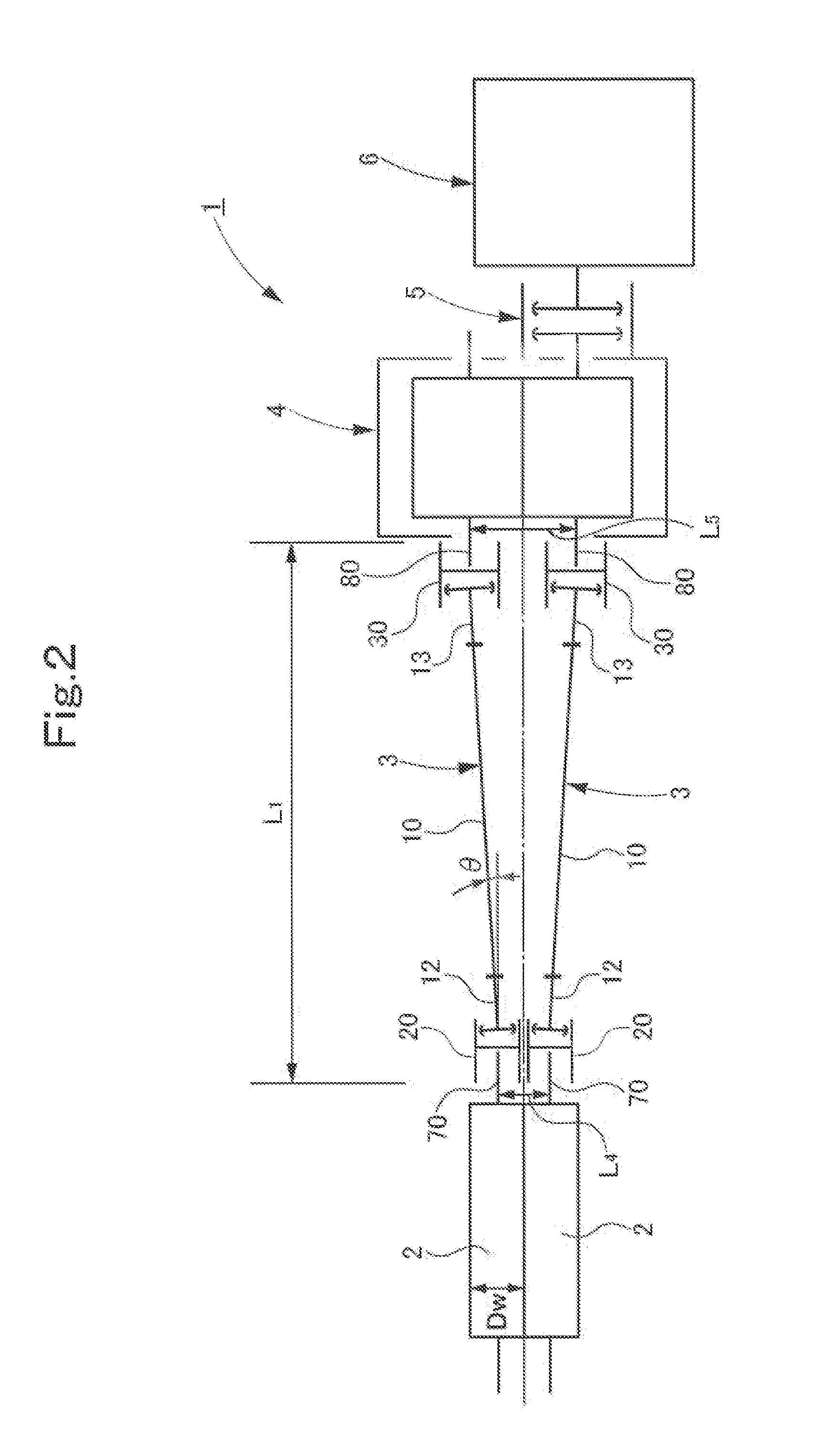 Gear spindle and rolling mill provided with same