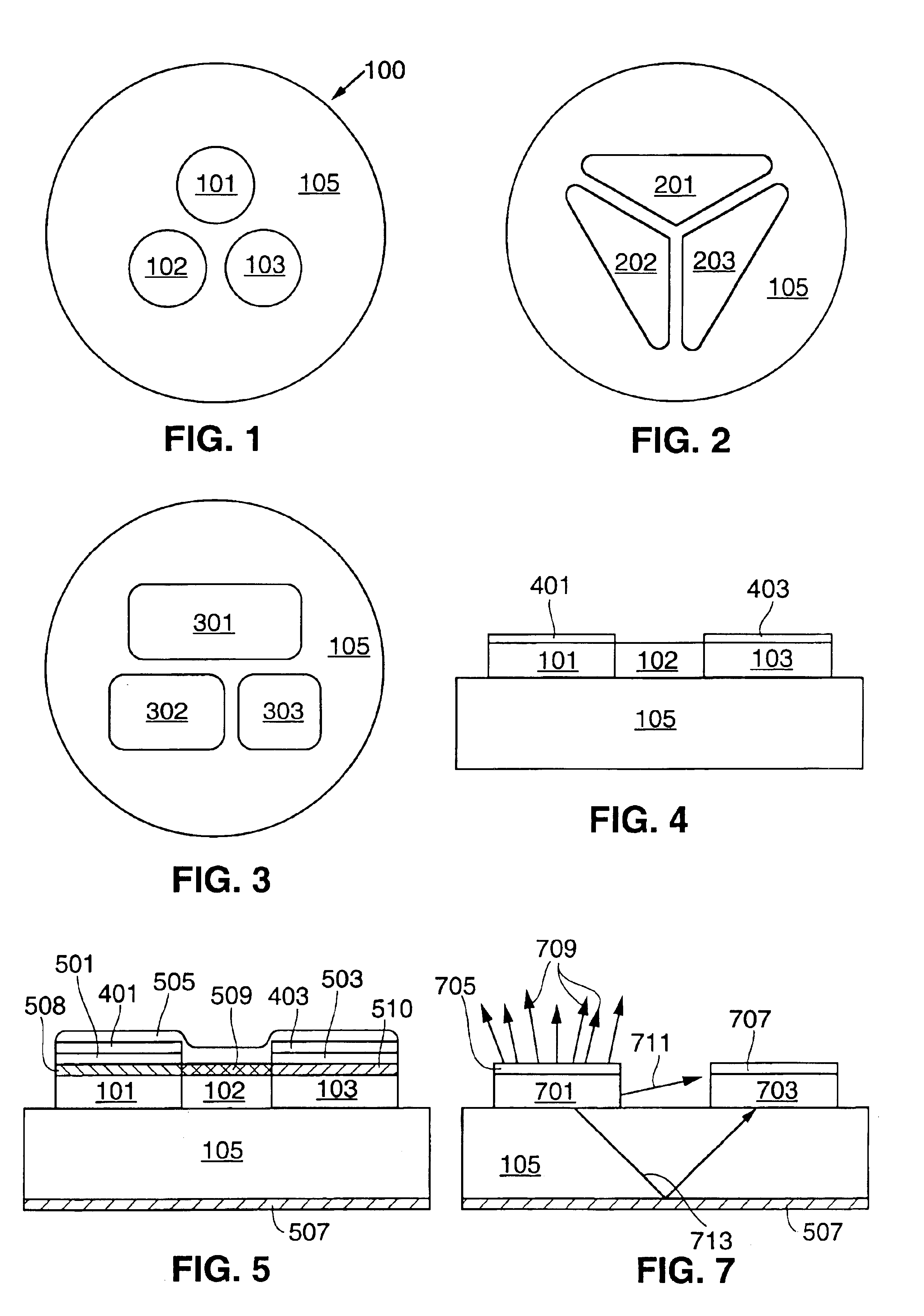 Integrated color LED chip