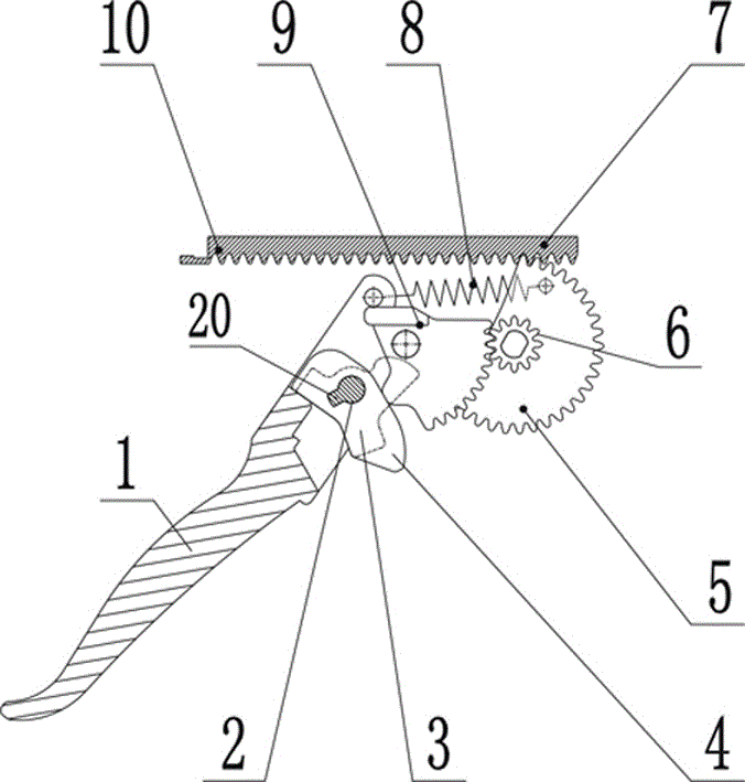 One-part propelling and back-off mechanism and endoscope lower cutting anastomat formed by same