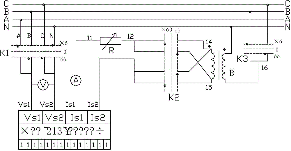 Processing program for automatic switching experiment device of capacitor compensation cabinet