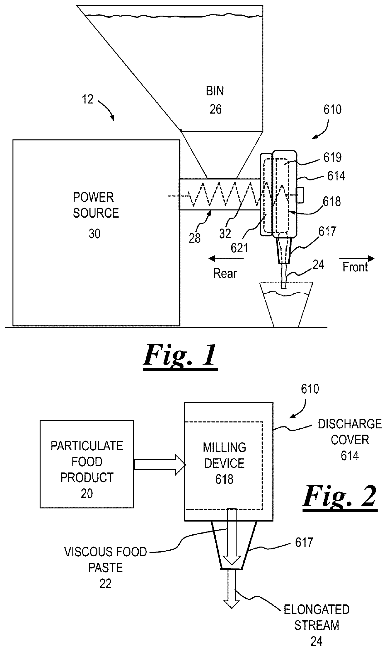 Viscous food product grinding and dispensing system