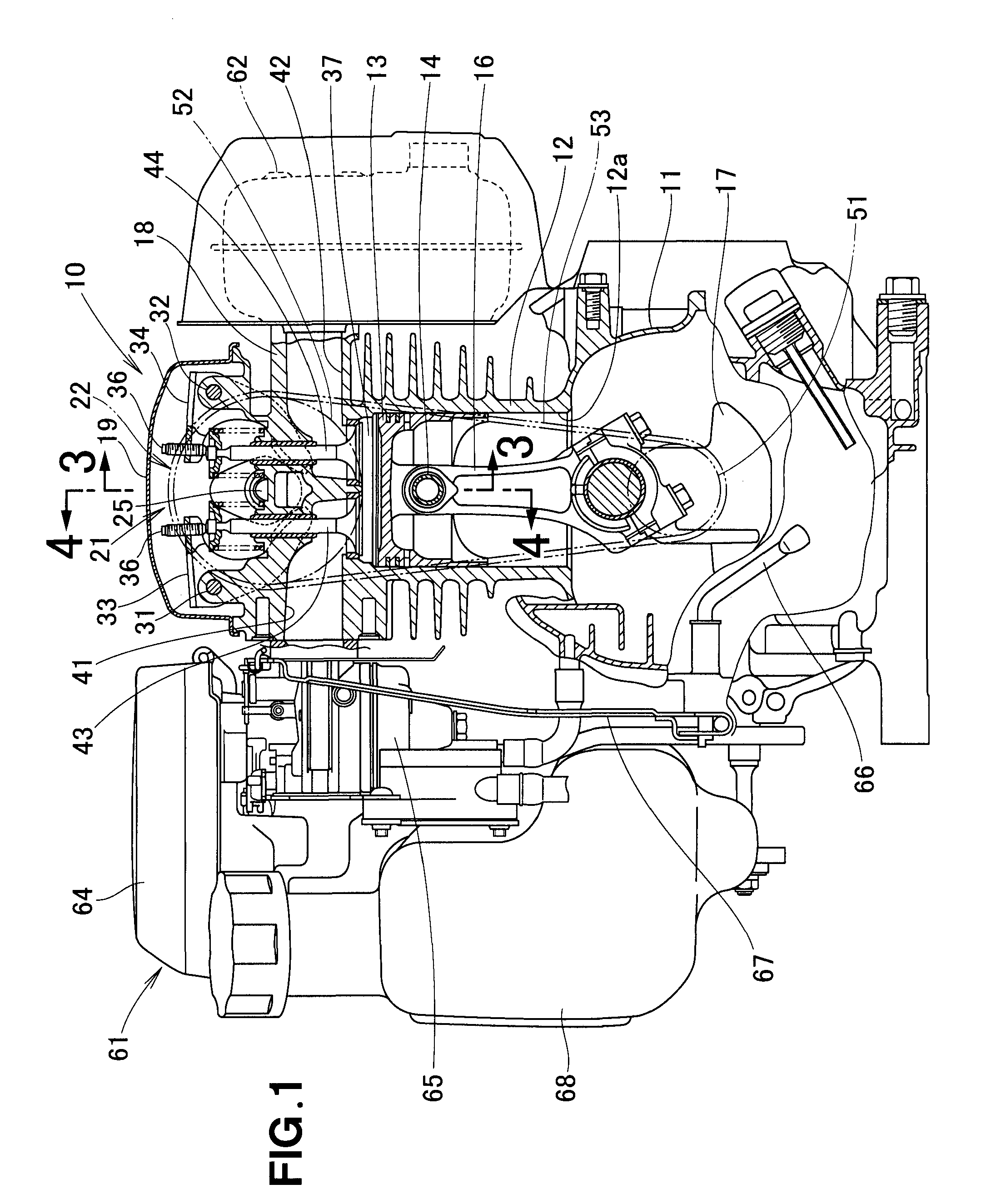 Exhaust gas reflux mechanism for multipurpose engine