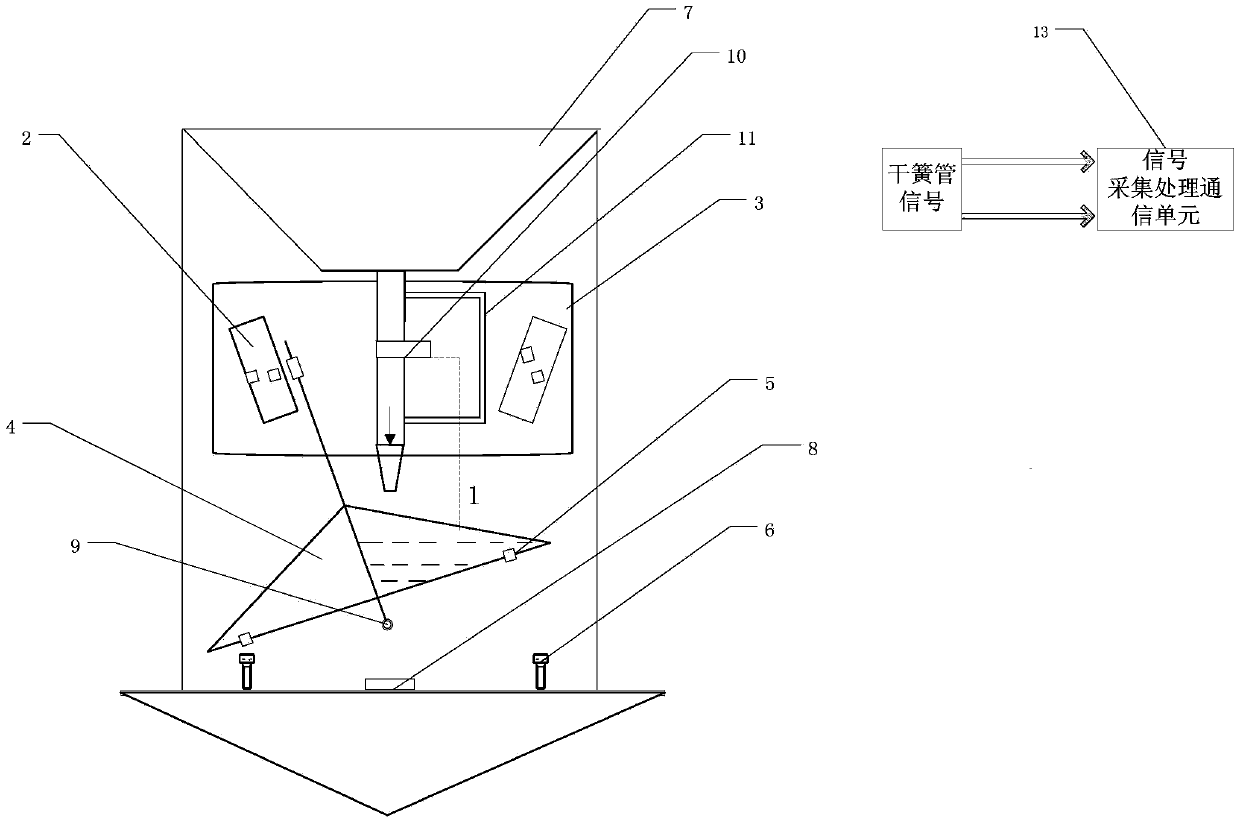 Device for improving measurement accuracy and measurement reliability of single-tipping-bucket rain gauge and use method for same