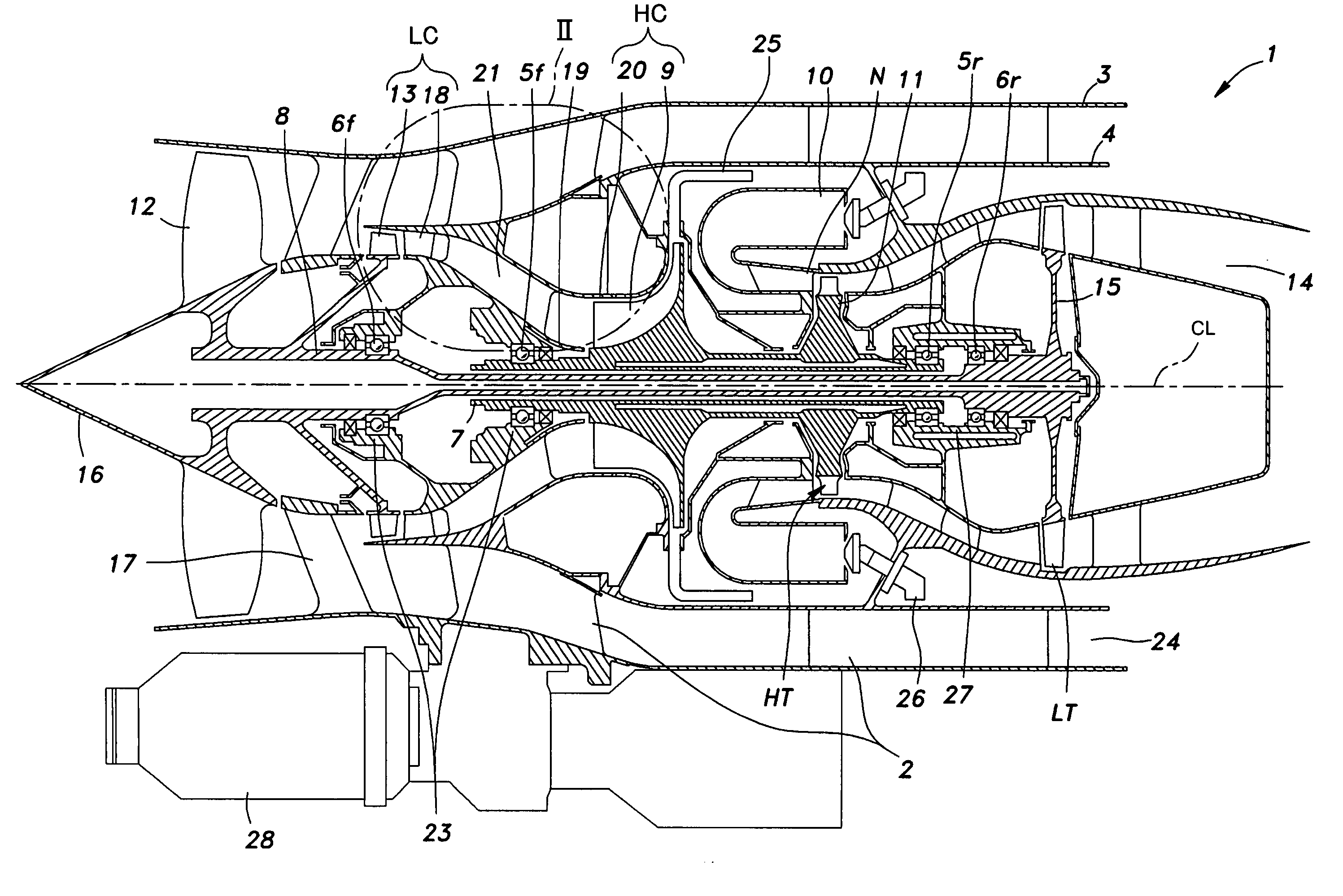 Gas turbine engine provided with a foreign matter removal passage