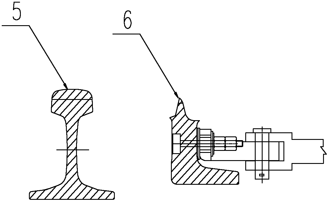 Line rail symmetric turnout No 4.5 in urban rail transit engineering