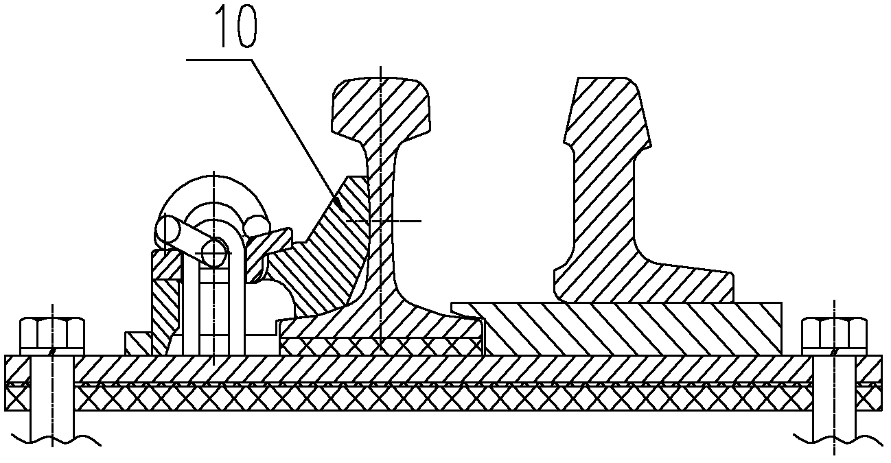 Line rail symmetric turnout No 4.5 in urban rail transit engineering