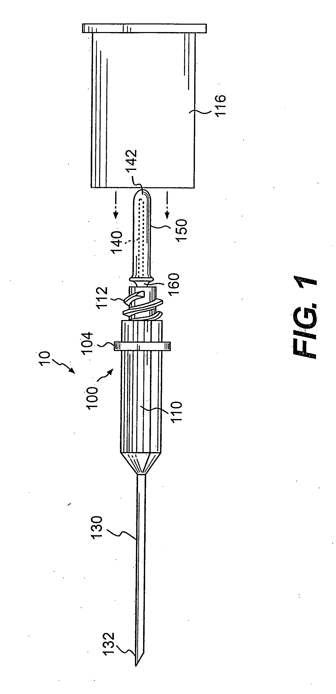 Blood drawing device with flash detection