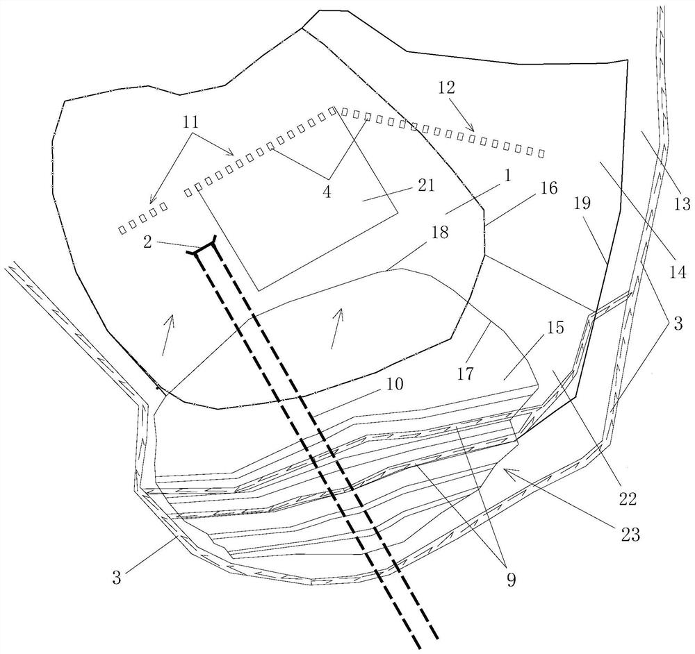 Construction method of pre-reinforcement and excavation for entrance section of loess tunnel passing through landslide