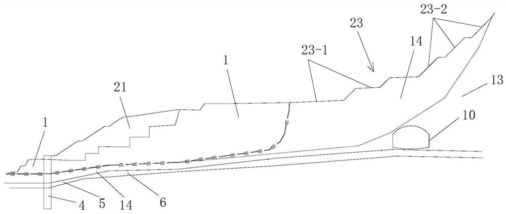 Construction method of pre-reinforcement and excavation for entrance section of loess tunnel passing through landslide