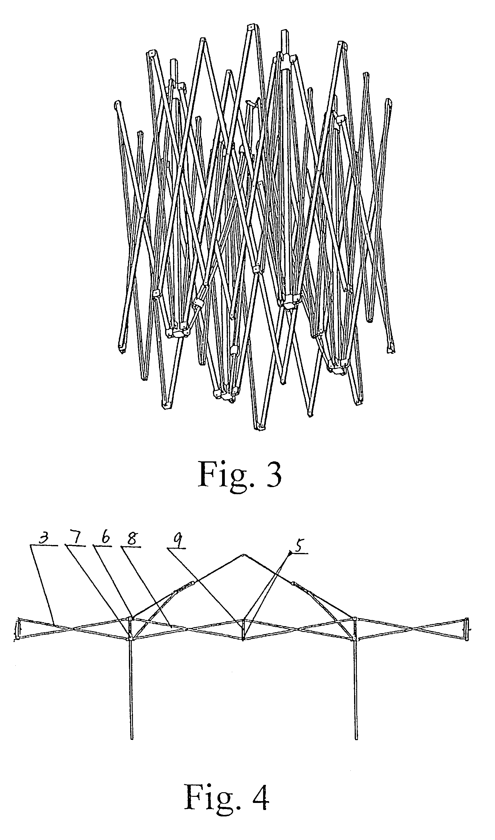 Foldable tent having eaves