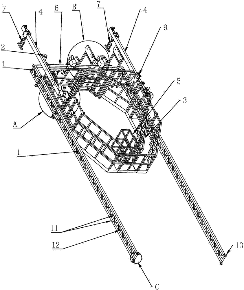 Aerial work platform for overhauling