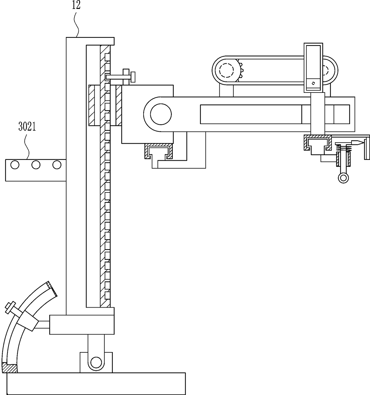 Relative height detecting device for laying quality of municipal building tiles