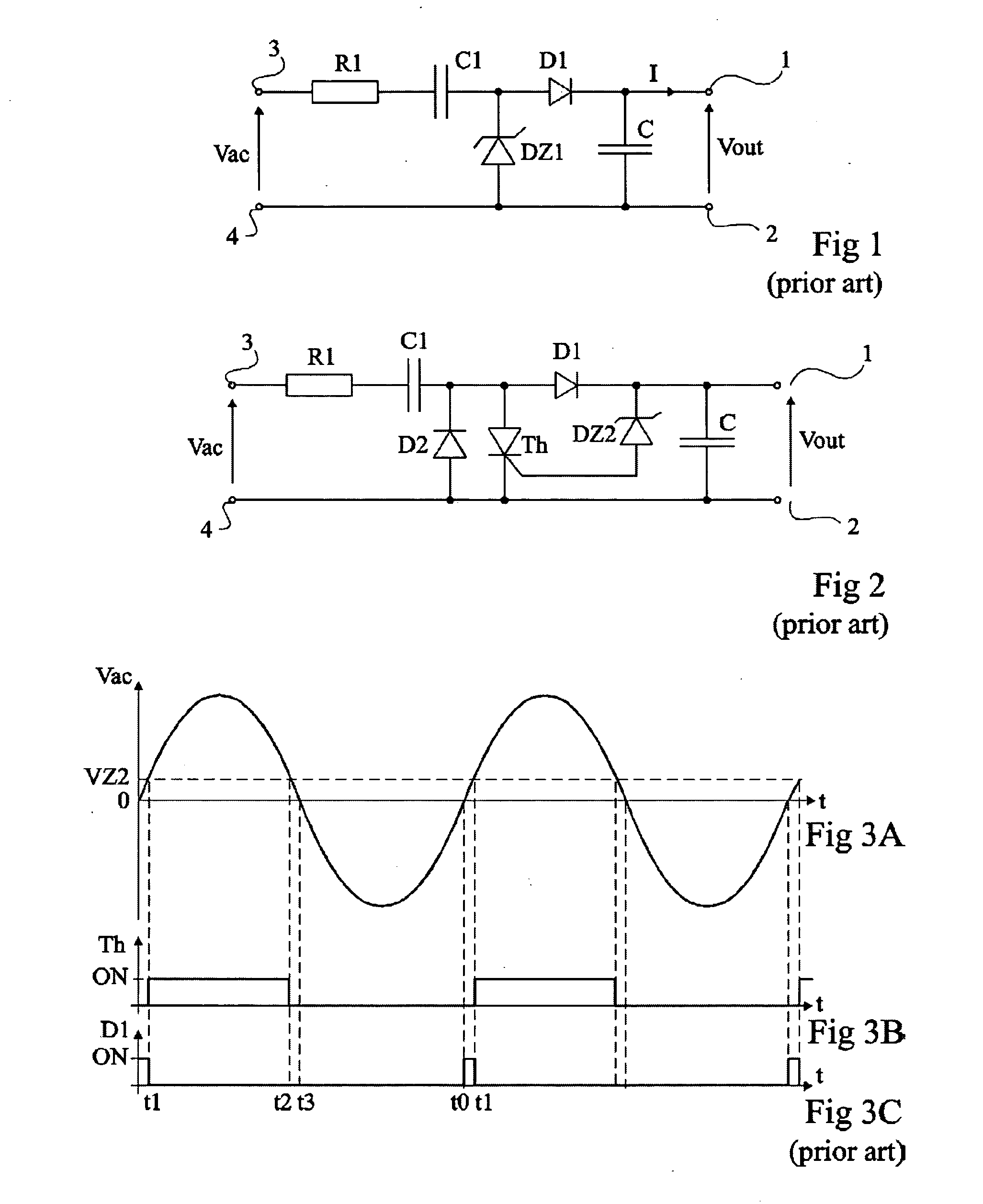 Capacitive power supply circuit and method