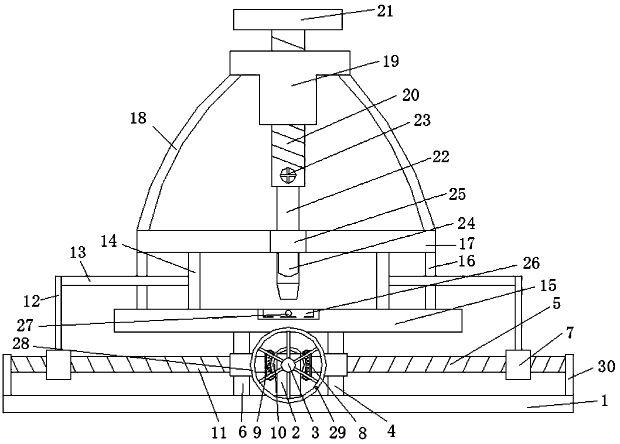 Novel belt punching device of hardware material