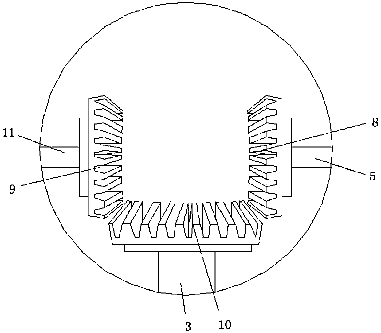 Novel belt punching device of hardware material