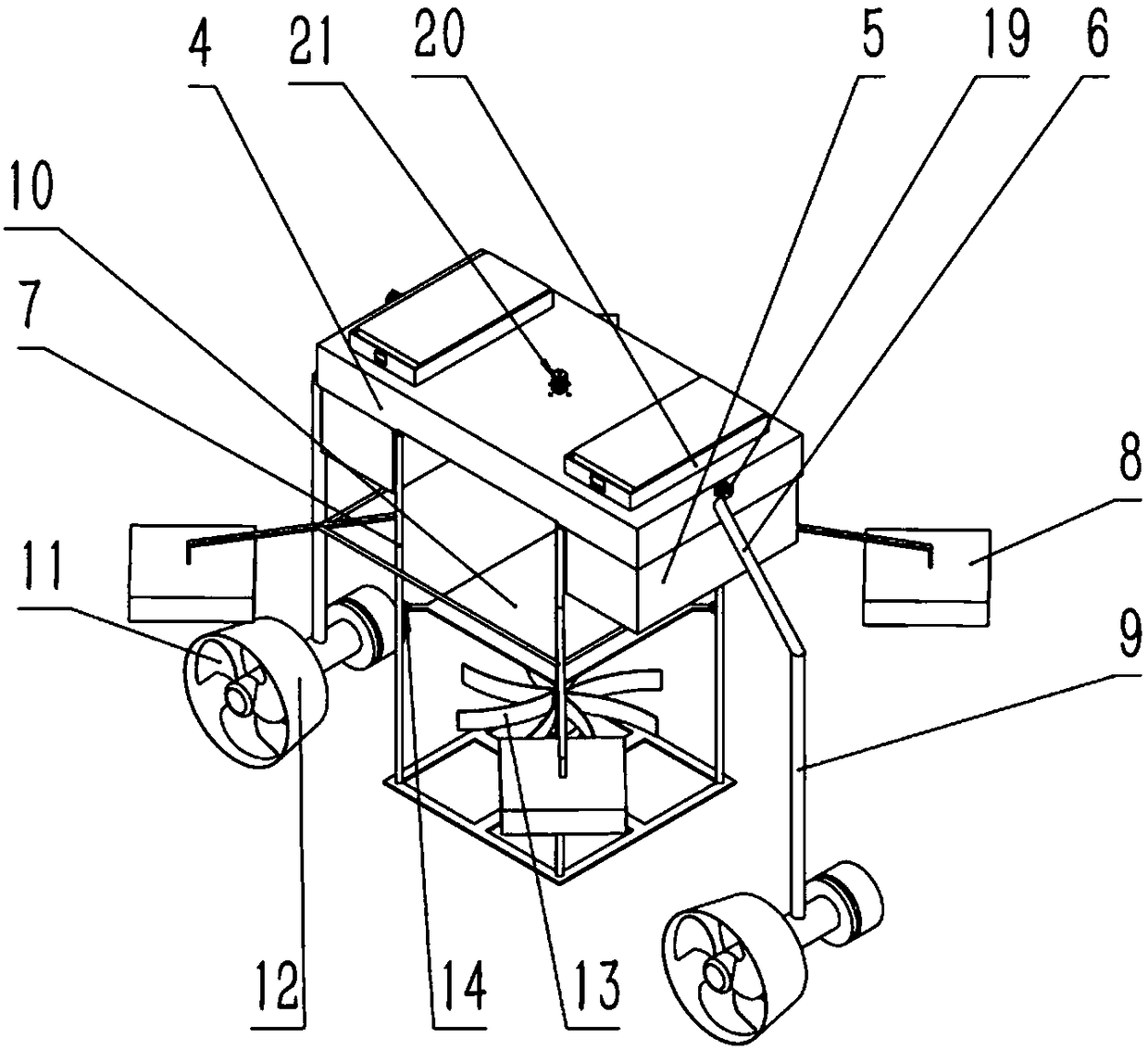 Vortex type water garbage cleaning device