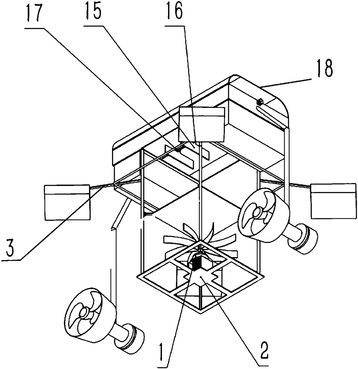 Vortex type water garbage cleaning device