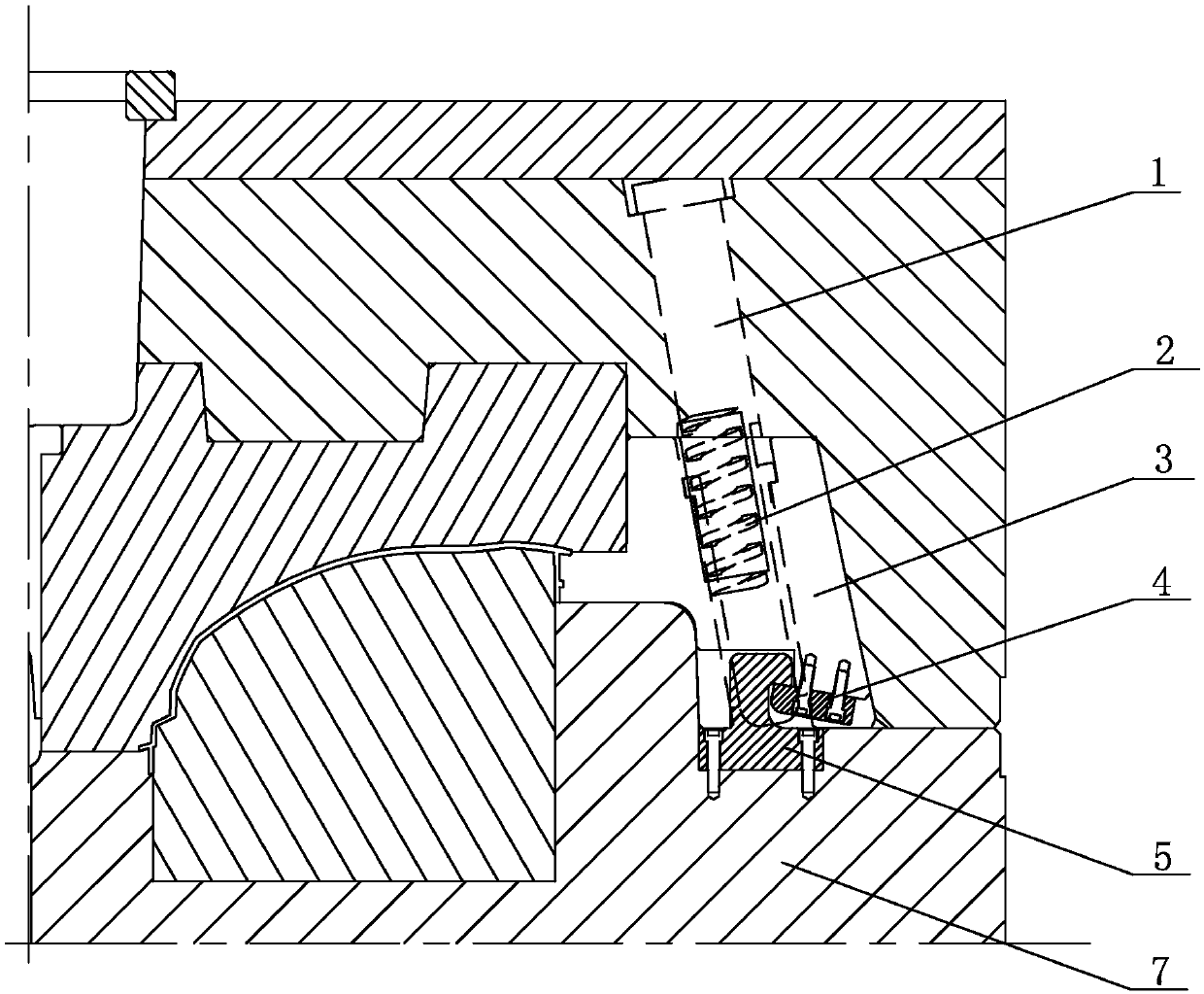 A pop-up slider mechanism for an injection mold