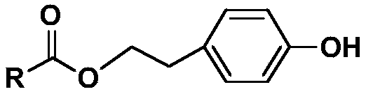 Preparation method and application of tyrosol phenolate compound