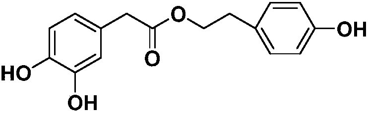 Preparation method and application of tyrosol phenolate compound