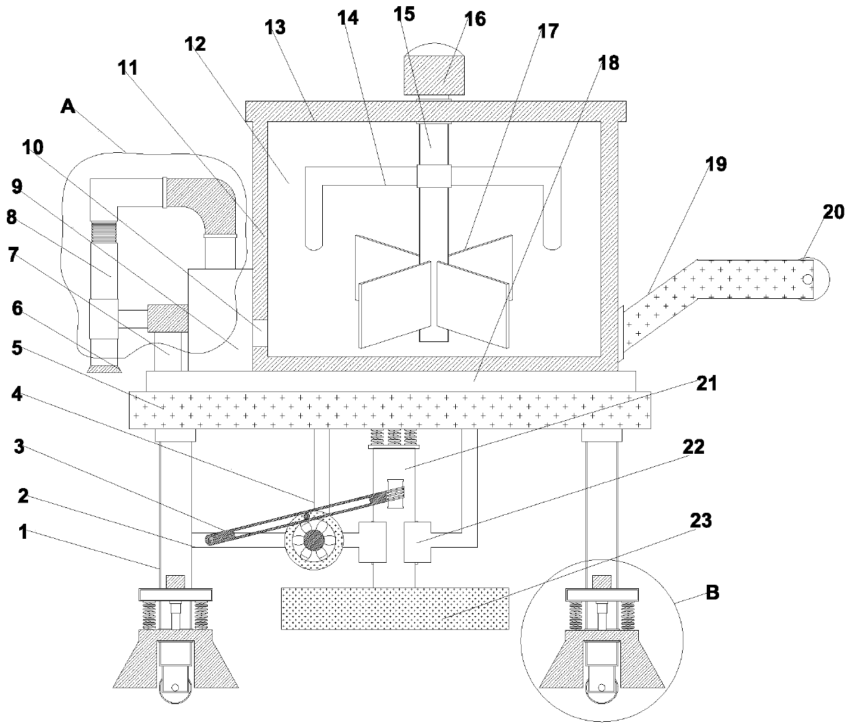 Pavement repairing device for highway engineering