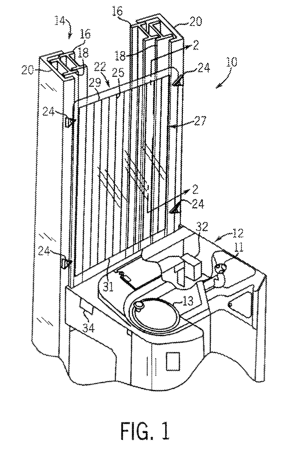 Heated glass guard with sensorless control for forklift trucks