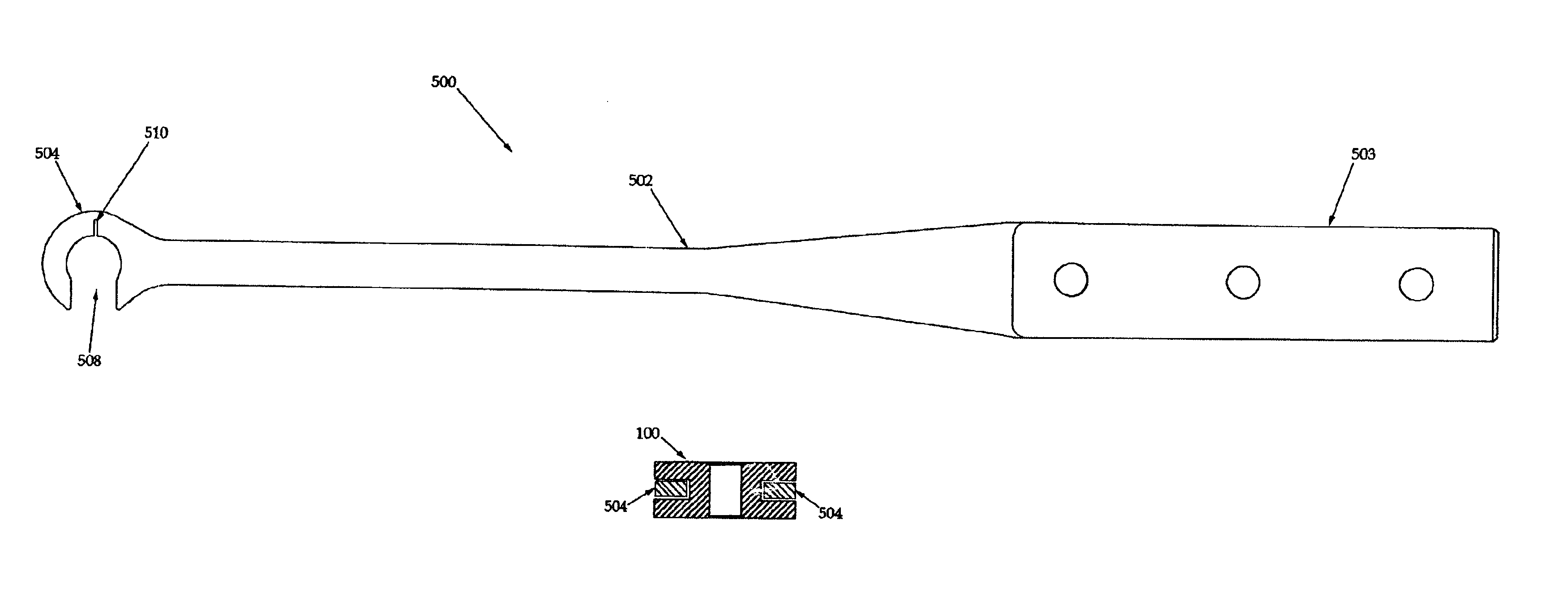 Insertion tool for use with trial intervertebral distraction spacers