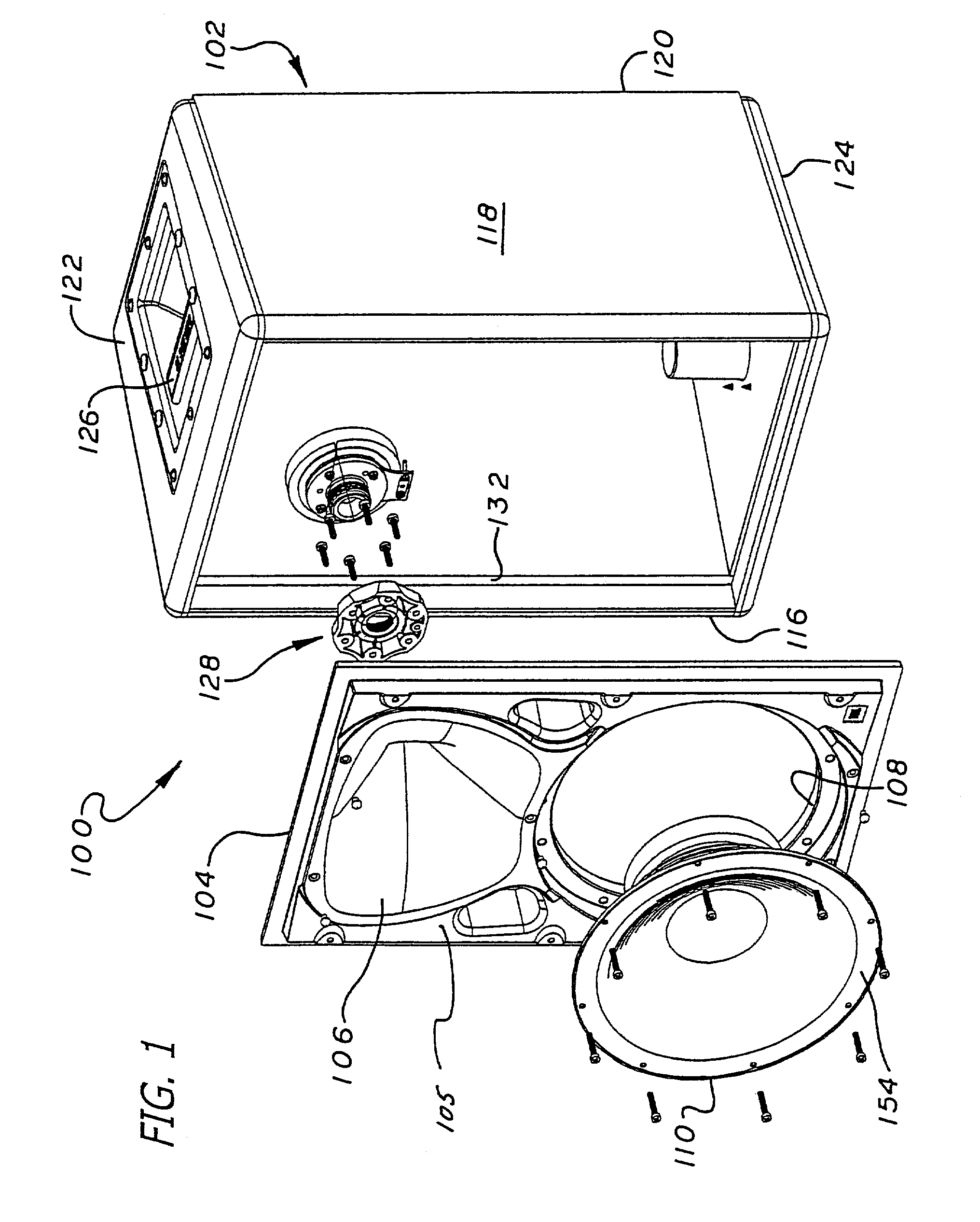 Thermoset composite material baffle for loudspeaker