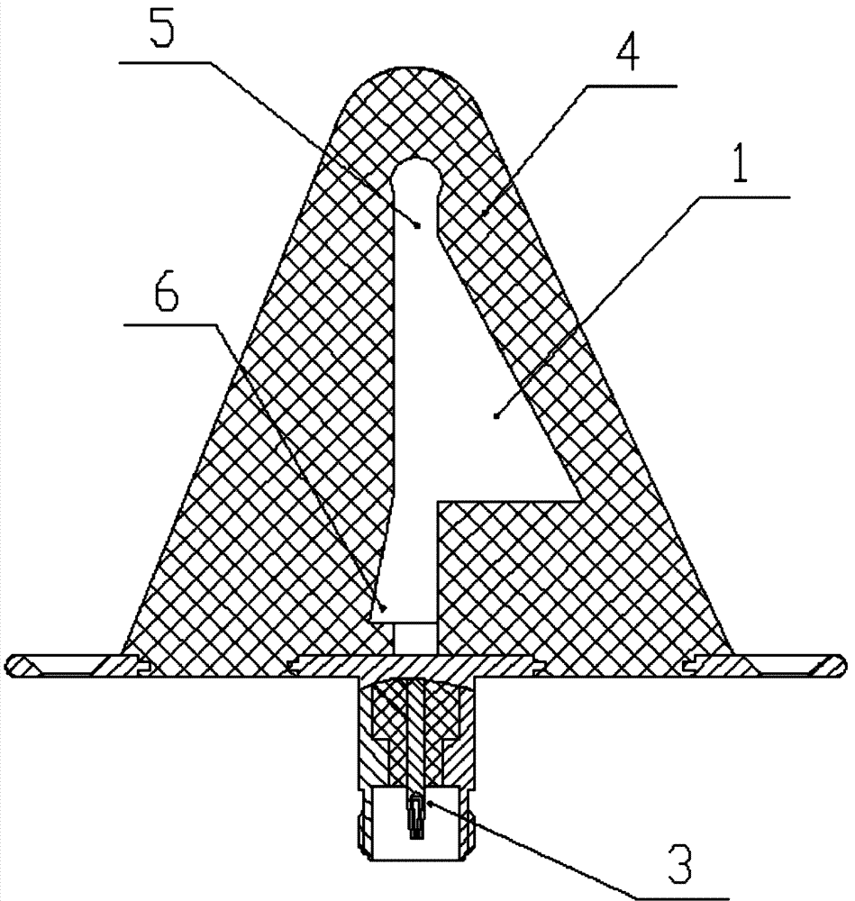 Strong-strength broadband antenna for flying carrier and preparation process thereof