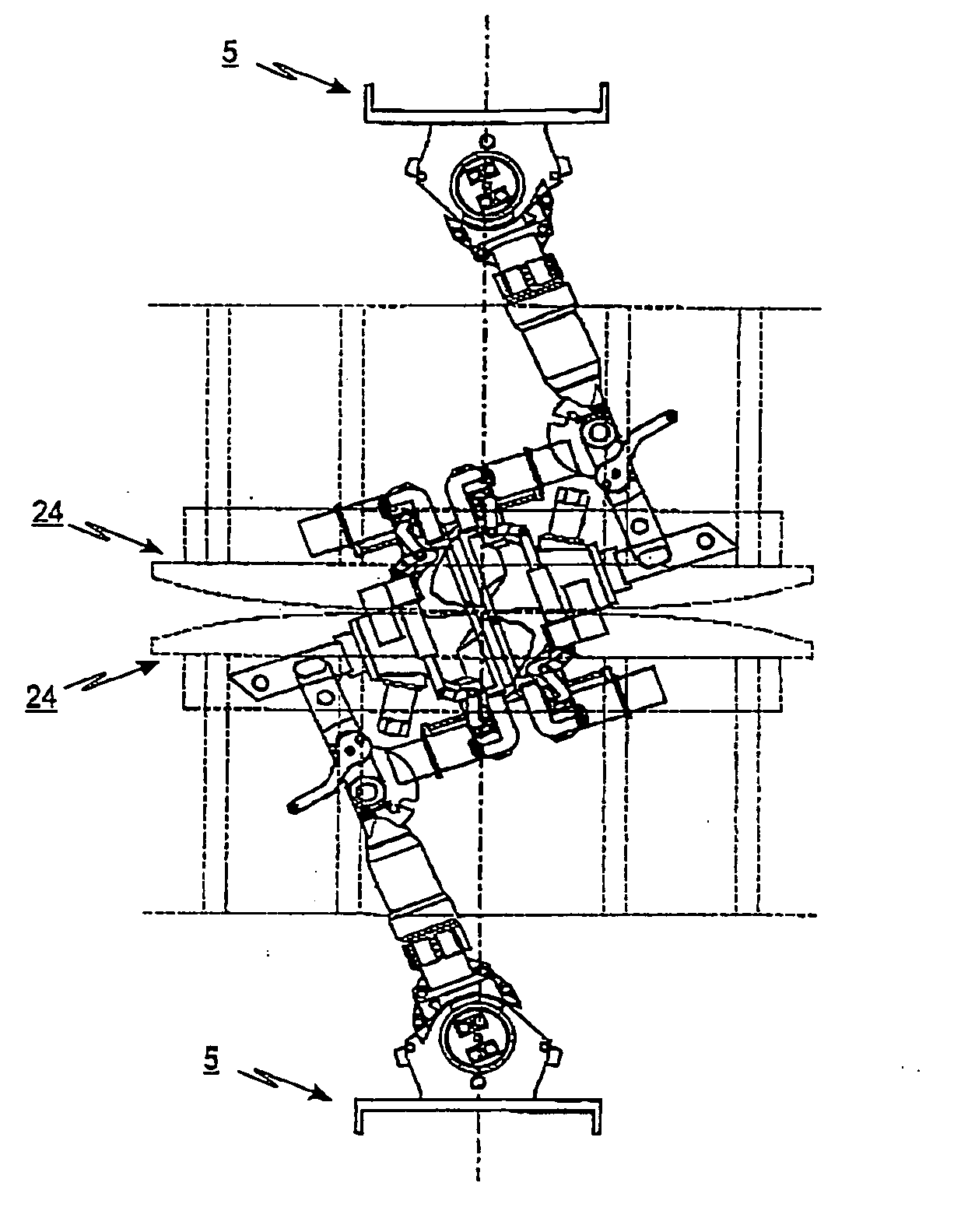 Center buffer coupling for railroad cars