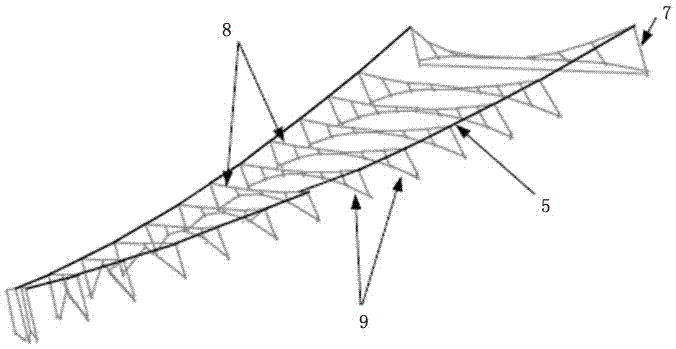 High-precision umbrella antenna mesh splicing method and adaptive splicing device thereof