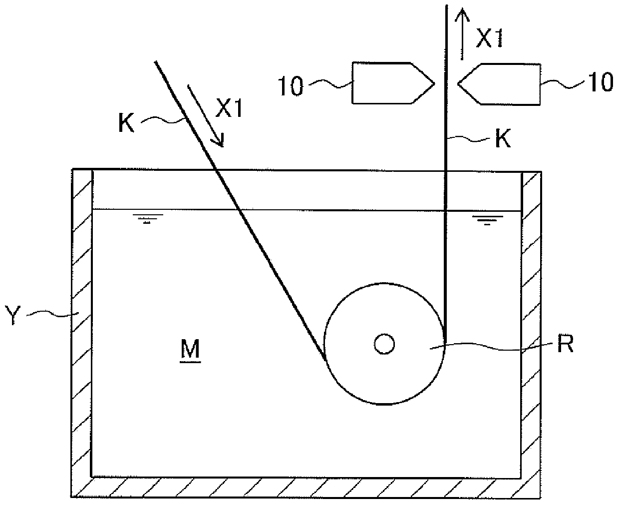 Gas wiping device